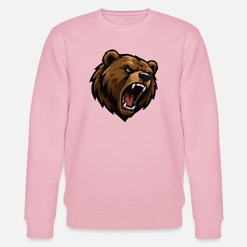 Dessin animé de l’ours brun - Sweat bio CHANGER Stanley/Stella Unisexe - rose pâle