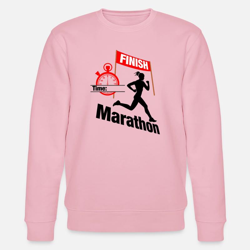 Coureuse marathonienne – Temps de course - Sweat bio CHANGER Stanley/Stella Unisexe - rose pâle