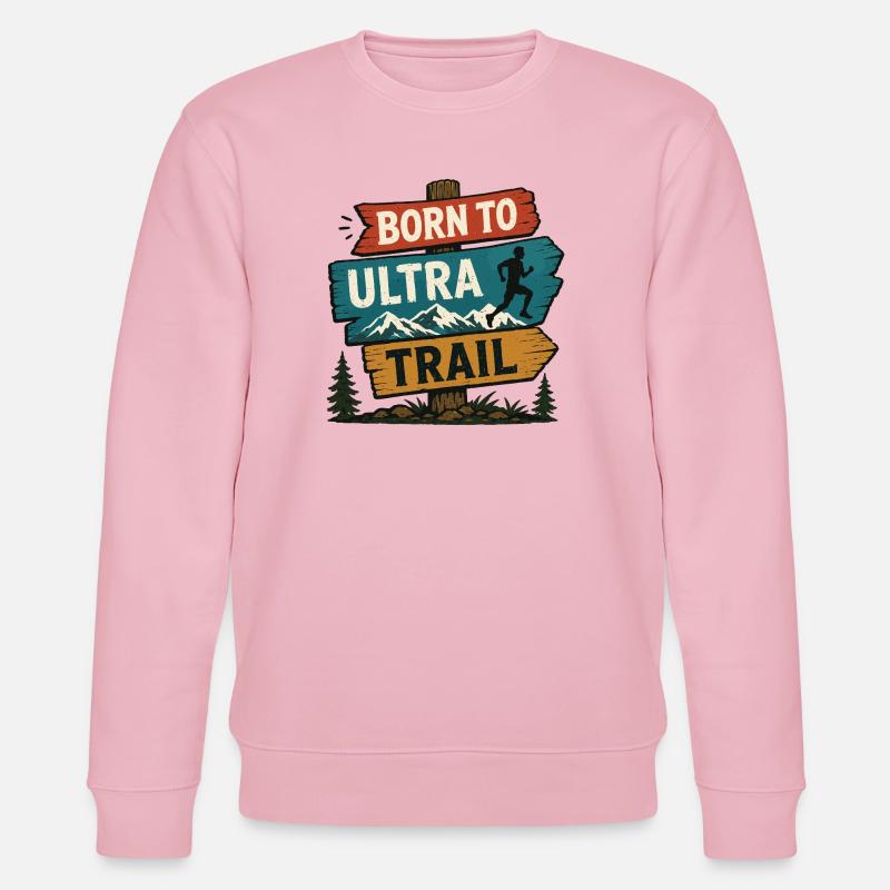 Né pour l’Ultra Trail - Sweat bio CHANGER Stanley/Stella Unisexe - rose pâle