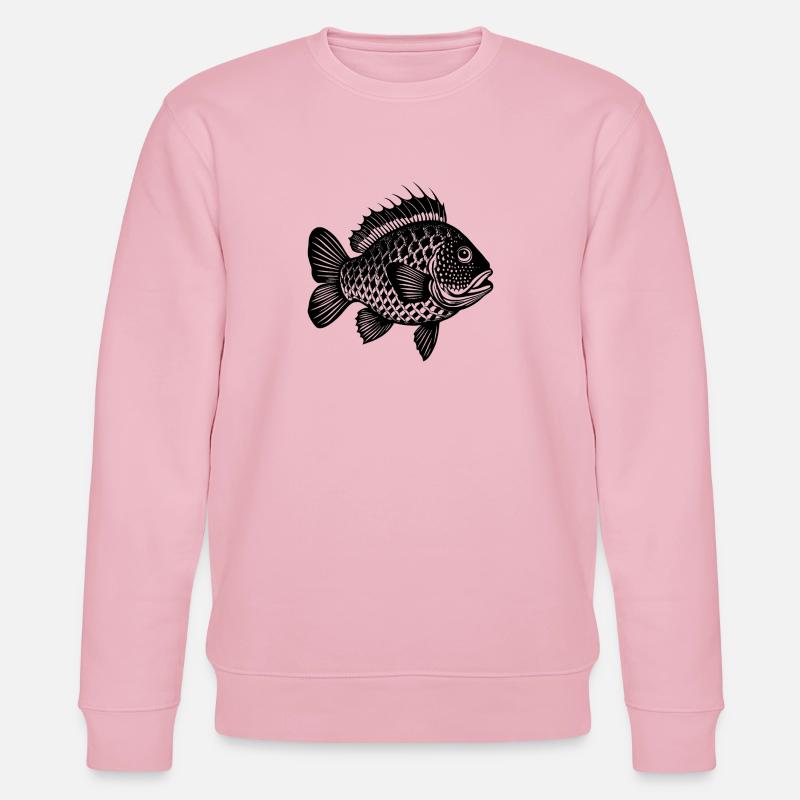 Poisson crapie - Sweat bio CHANGER Stanley/Stella Unisexe - rose pâle
