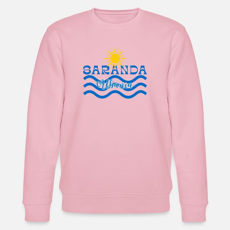 Saranda Albania Sun Waves - Sweat bio CHANGER Stanley/Stella Unisexe - rose pâle