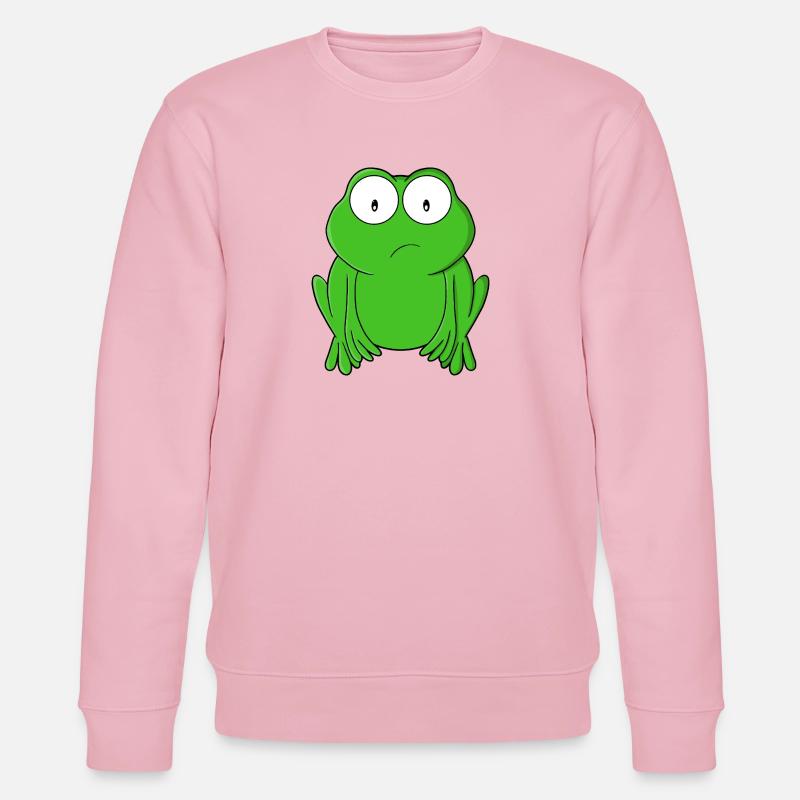 Grenouille émeraude aux yeux écarquillés - Sweat bio CHANGER Stanley/Stella Unisexe - rose pâle