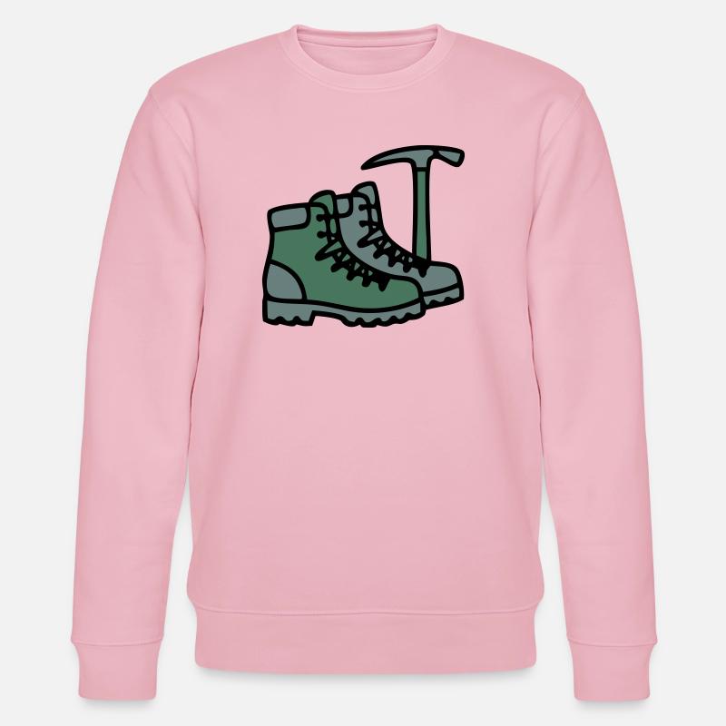 Wanderschuhe Eispickel Bergsteiger Alpen Wanderer - Stanley/Stella CHANGER Unisex Organic Sweatshirt - cotton pink