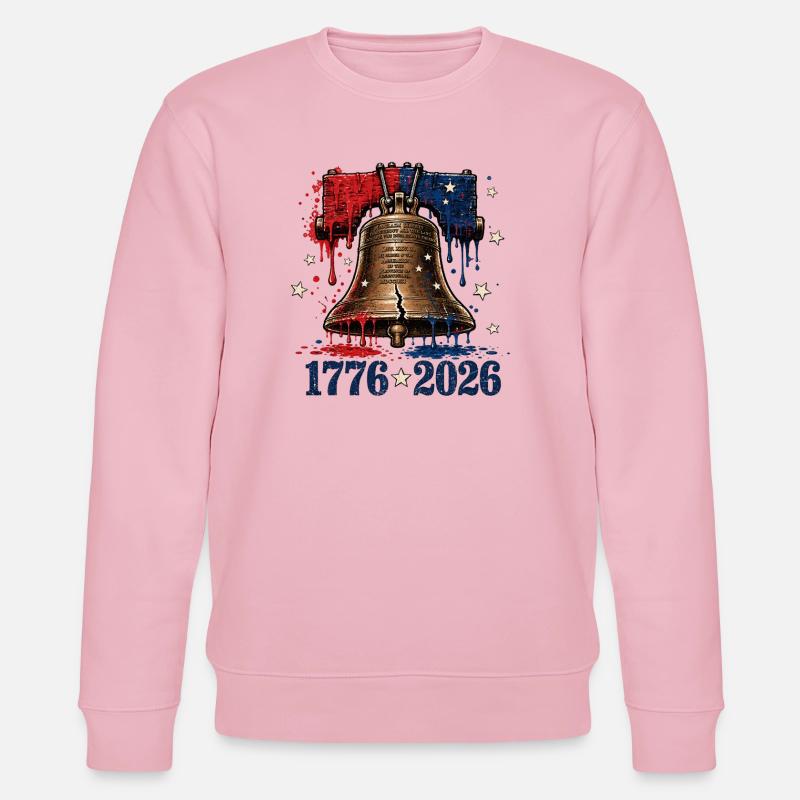 Freiheitsglocke 1776–2026 - Stanley/Stella Unisex Bio-Sweatshirt CHANGER  - Hellrosa