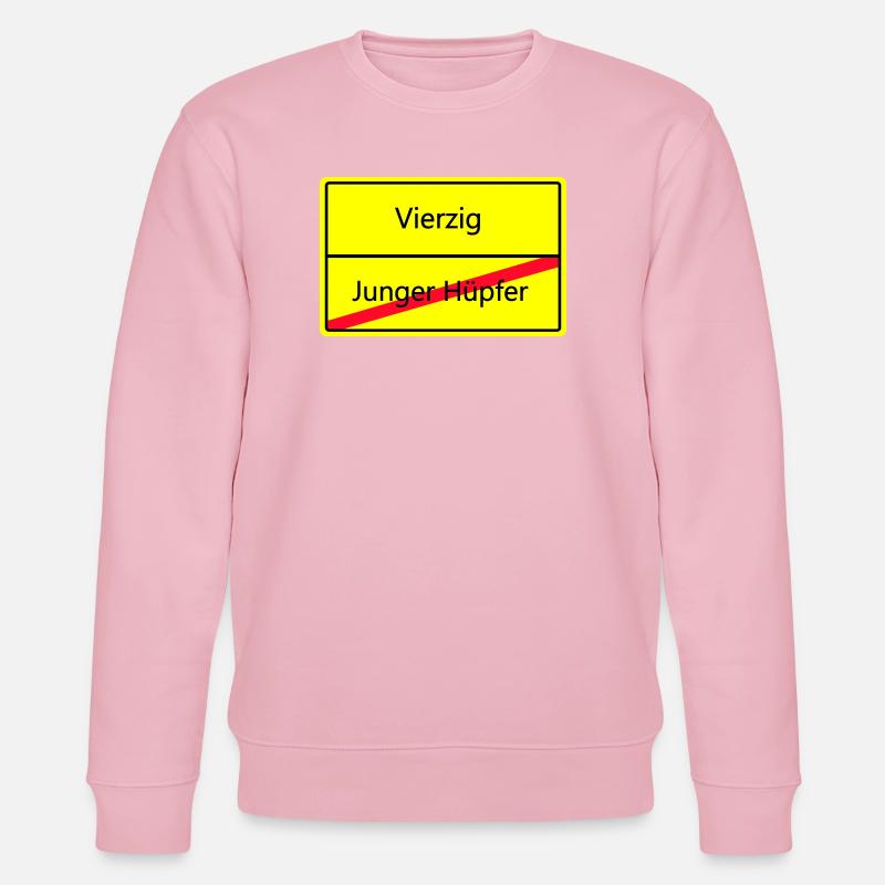 ortsschild_vierzig - Stanley/Stella Unisex Bio-Sweatshirt CHANGER  - Hellrosa