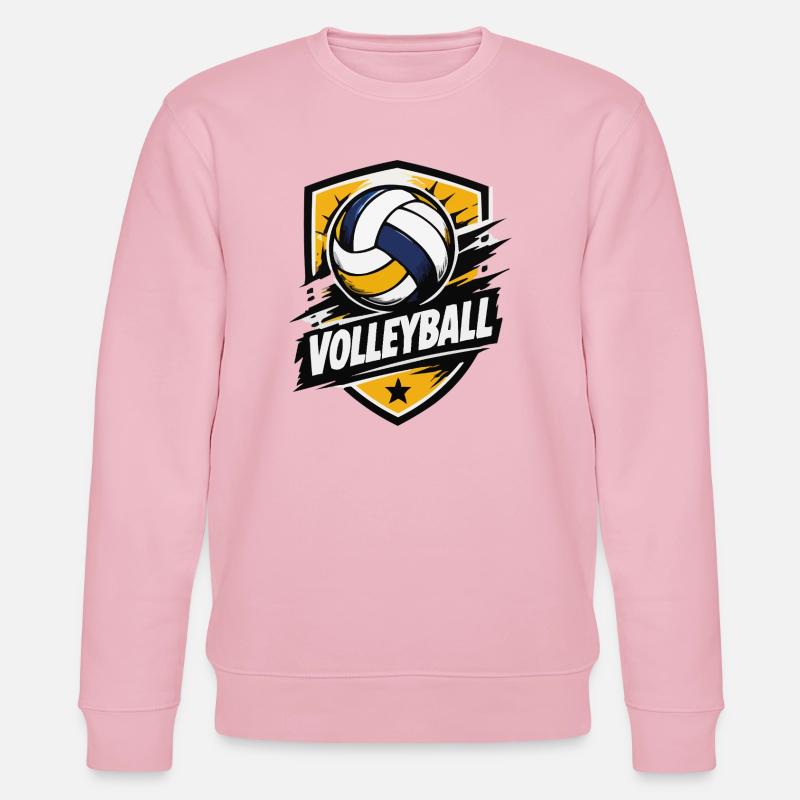 Schlagkraft Volleyball Shield - Stanley/Stella Unisex Bio-Sweatshirt CHANGER  - Hellrosa