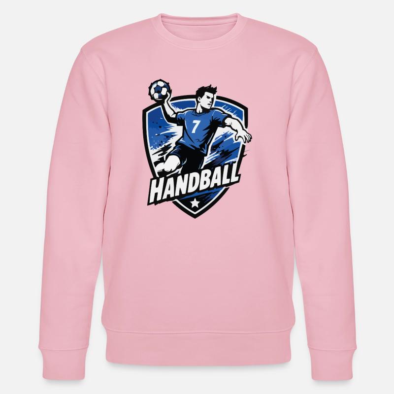 Handball Striker Blue Shield - Stanley/Stella CHANGER Unisex Organic Sweatshirt - cotton pink