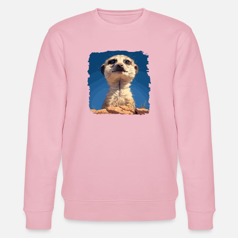 Suricate Erdmännchen - Sweat bio CHANGER Stanley/Stella Unisexe - rose pâle