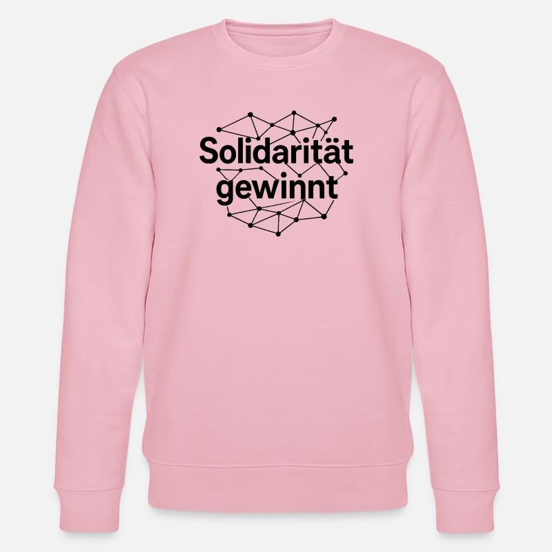 Solidarität Gewinnt Statement Spruch - Stanley/Stella Unisex Bio-Sweatshirt CHANGER  - Hellrosa