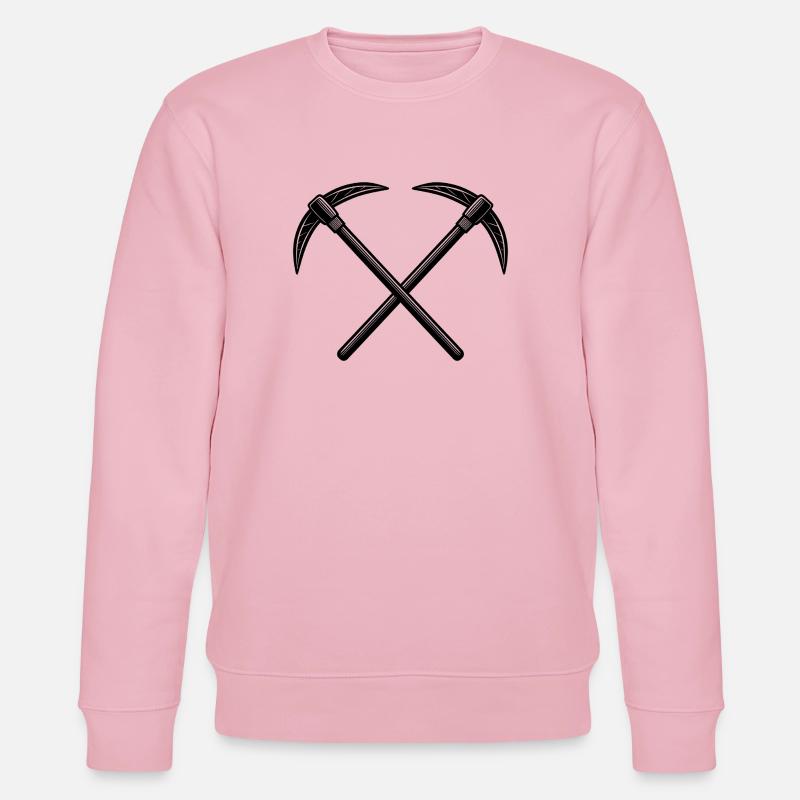 Pioches croisées - Sweat bio CHANGER Stanley/Stella Unisexe - rose pâle