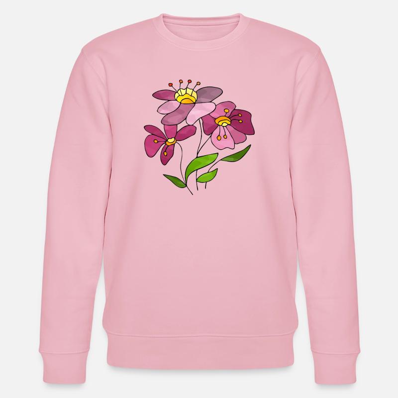 Fleur - Sweat bio CHANGER Stanley/Stella Unisexe - rose pâle