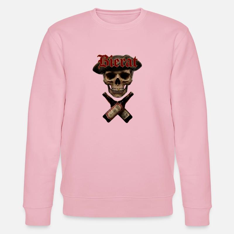 Bouteilles de bière Skull - Sweat bio CHANGER Stanley/Stella Unisexe - rose pâle