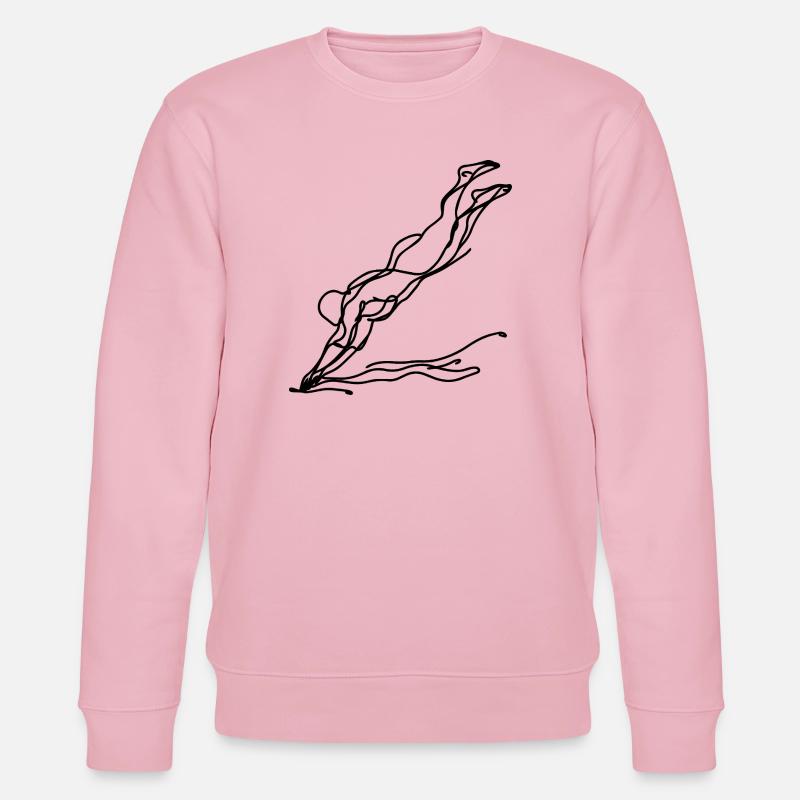 Dessin de nageurs - Sweat bio CHANGER Stanley/Stella Unisexe - rose pâle