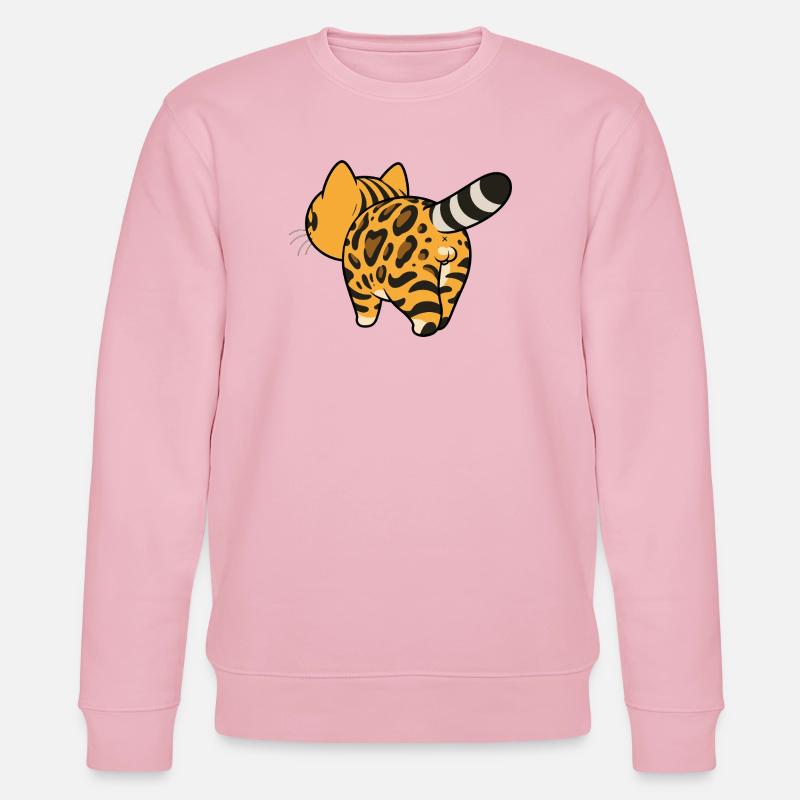 Leopard pattern converter - Stanley/Stella CHANGER Unisex Organic Sweatshirt - cotton pink