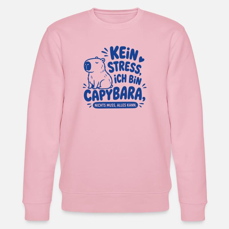 Kein Stress ich bin Capybara - Stanley/Stella Unisex Bio-Sweatshirt CHANGER - Hellrosa