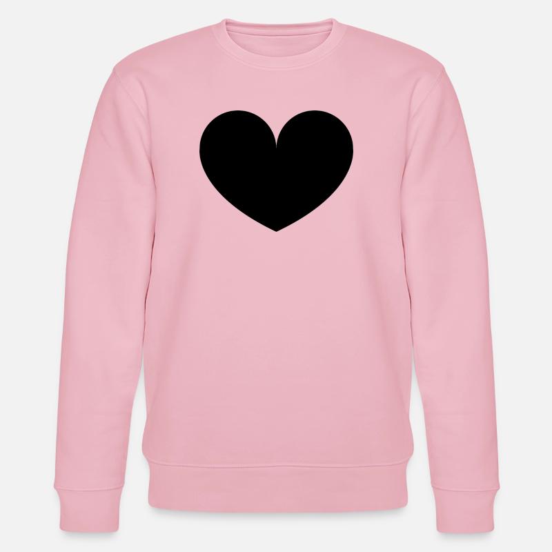 Herz - Stanley/Stella Unisex Bio-Sweatshirt CHANGER - Hellrosa