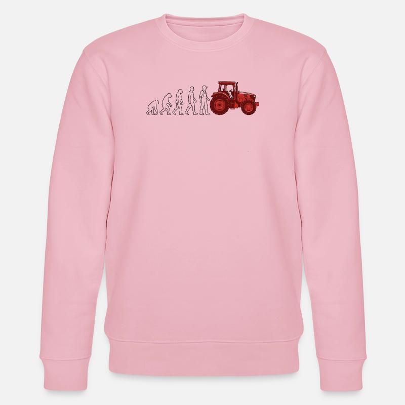 Evolution Farmer Farmer Traktor - Stanley/Stella Unisex Bio-Sweatshirt CHANGER - Hellrosa