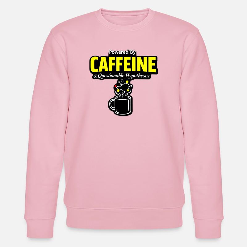 Kaffeechemie: Koffein Molekül Becher - Stanley/Stella Unisex Bio-Sweatshirt CHANGER - Hellrosa