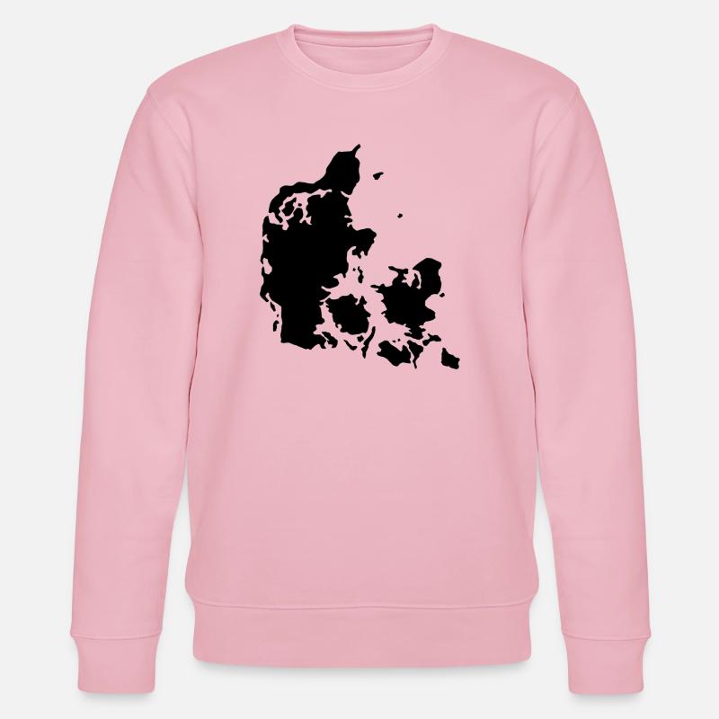 Denmark map - Stanley/Stella CHANGER Unisex Organic Sweatshirt - cotton pink