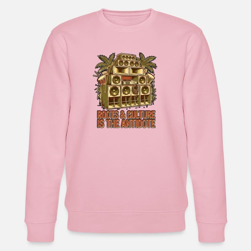 Antidote Is Roots - Stanley/Stella Unisex Bio-Sweatshirt CHANGER  - Hellrosa