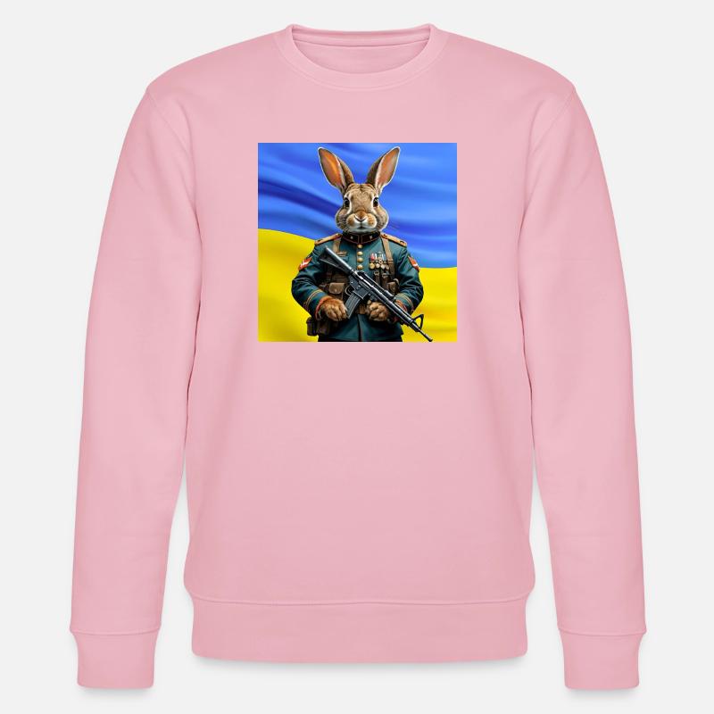 Lapin Gardien : Héros de l’Ukraine - Sweat bio CHANGER Stanley/Stella Unisexe - rose pâle