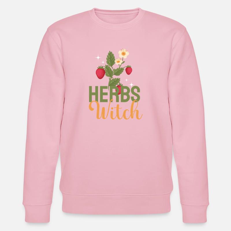 Herbes Sorcière Florale - Sweat bio CHANGER Stanley/Stella Unisexe - rose pâle