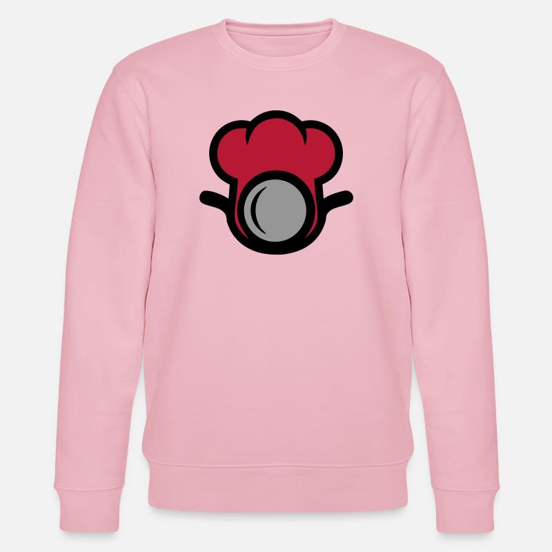 Kochmütze Restaurant Küchenchef Catering - Stanley/Stella Unisex Bio-Sweatshirt CHANGER  - Hellrosa