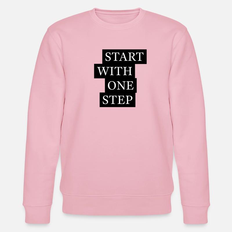Start With One Step Motivation - Stanley/Stella Unisex Bio-Sweatshirt CHANGER  - Hellrosa