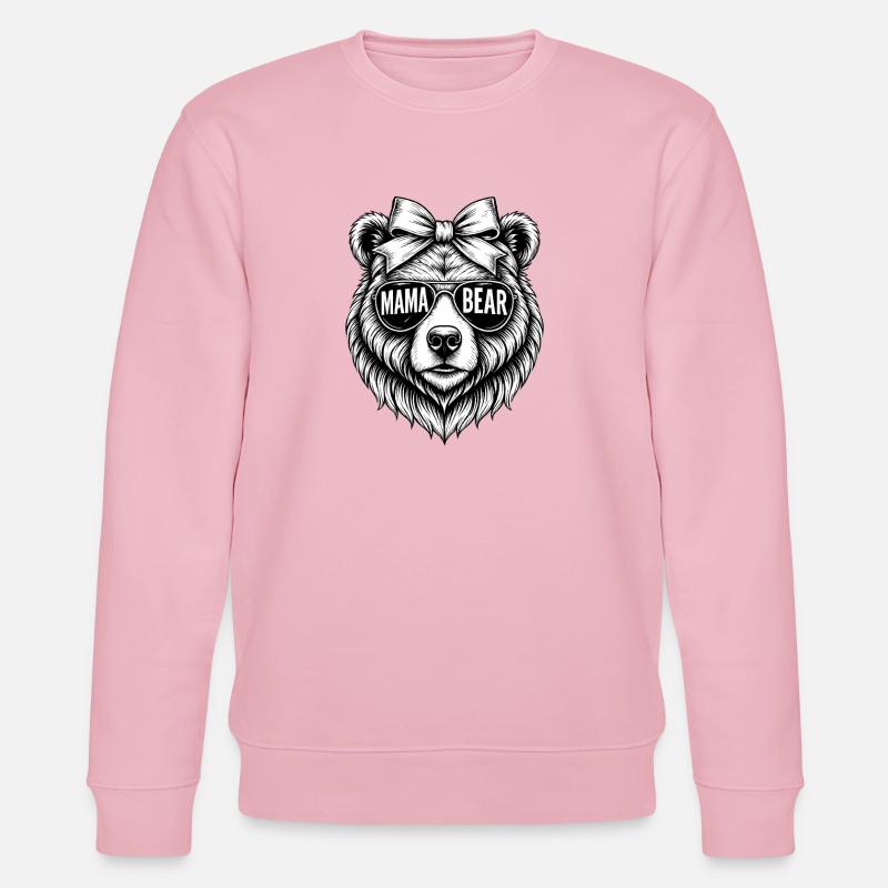 Mama Bear - Stanley/Stella Unisex Bio-Sweatshirt CHANGER  - Hellrosa