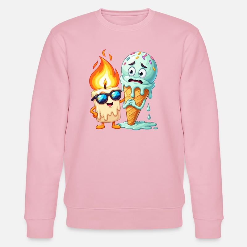 Duo glace Flammenfreund - Sweat bio CHANGER Stanley/Stella Unisexe - rose pâle