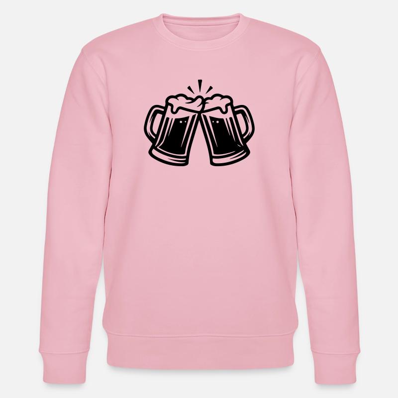 Beer Toast Chope à bière - Sweat bio CHANGER Stanley/Stella Unisexe - rose pâle