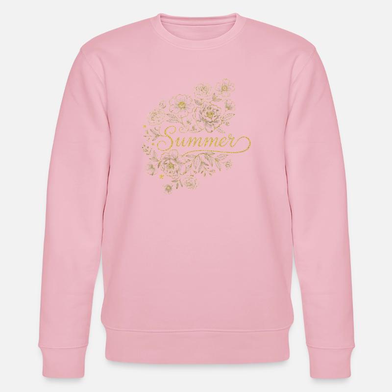 Été des Fleurs Dorées - Sweat bio CHANGER Stanley/Stella Unisexe - rose pâle