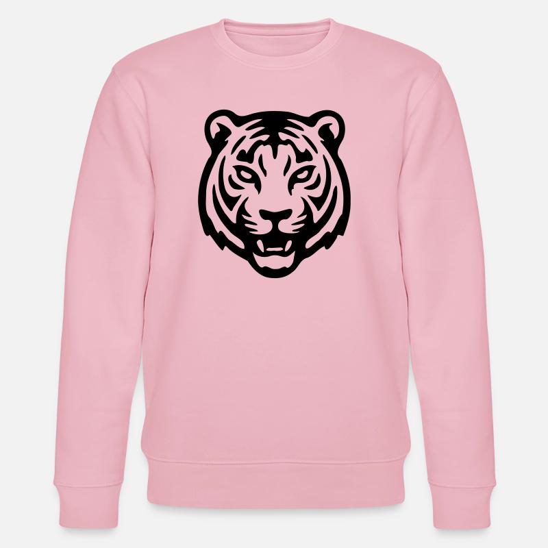 tiger head - Stanley/Stella CHANGER Unisex Organic Sweatshirt - cotton pink
