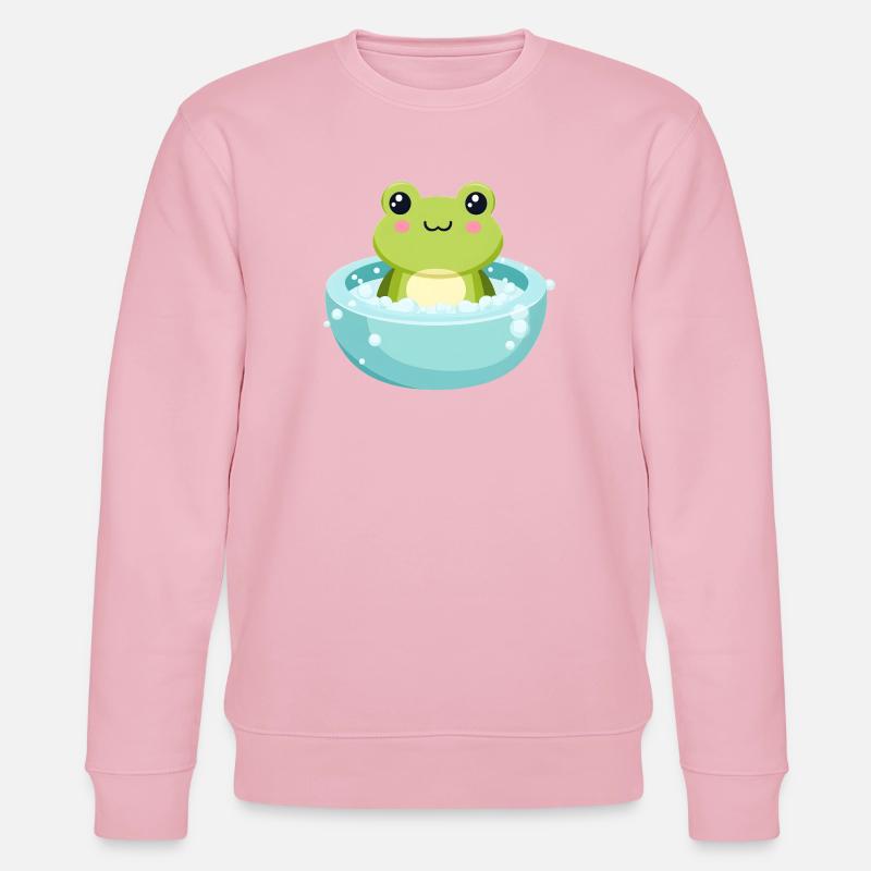 Grenouille dans un bain moussant - Sweat bio CHANGER Stanley/Stella Unisexe - rose pâle