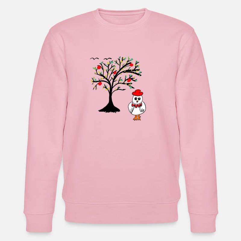 Apple Tree Chicken Hen Chickens Tree - Stanley/Stella CHANGER Unisex Organic Sweatshirt - cotton pink