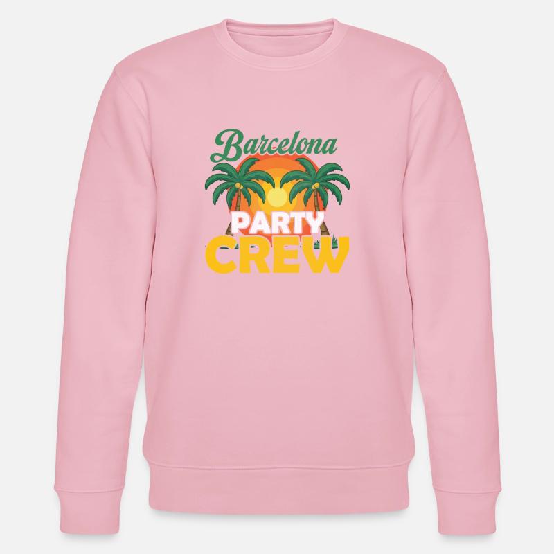 Barcelone Party Crew - Sweat bio CHANGER Stanley/Stella Unisexe - rose pâle
