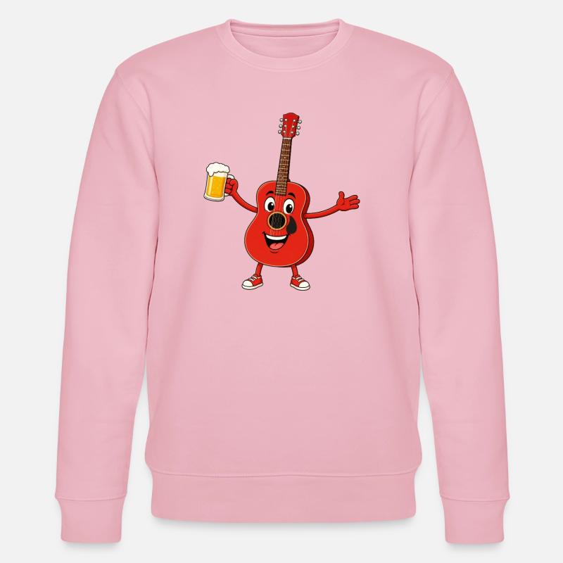 Gitarre mit Bier - Stanley/Stella Unisex Bio-Sweatshirt CHANGER  - Hellrosa