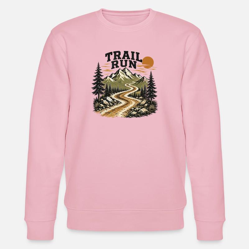 course sur sentier - Sweat bio CHANGER Stanley/Stella Unisexe - rose pâle