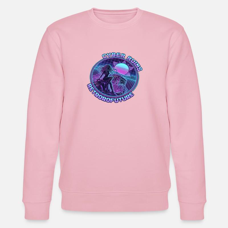 Cyber Ruins RetroFuture - Sweat bio CHANGER Stanley/Stella Unisexe - rose pâle
