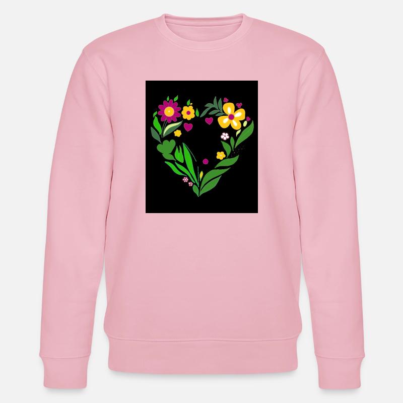 Herz - Stanley/Stella Unisex Bio-Sweatshirt CHANGER  - Hellrosa