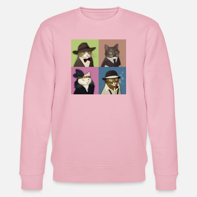 Dapper Cats Quartet - Sweat bio CHANGER Stanley/Stella Unisexe - rose pâle