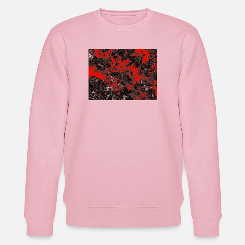 Crimson Branches in Noir Bloom - Stanley/Stella Unisex Bio-Sweatshirt CHANGER  - Hellrosa