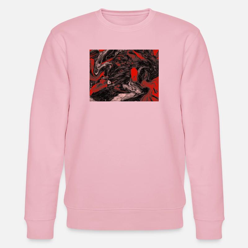 Roter Marmorwirbel Muster - Stanley/Stella Unisex Bio-Sweatshirt CHANGER  - Hellrosa