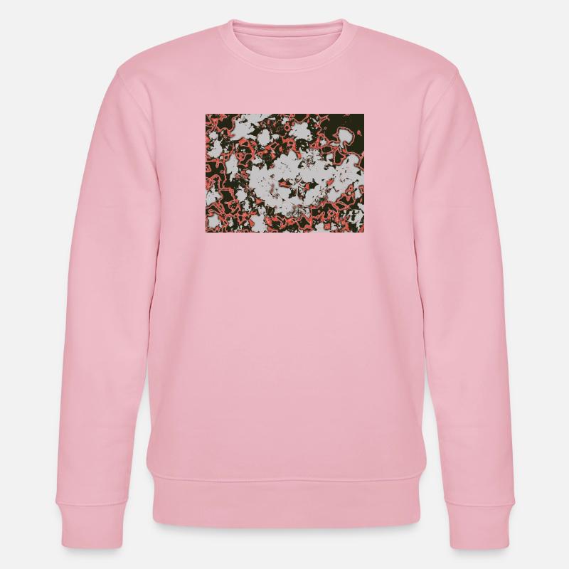 Roter Nebel-Abstractmuster - Stanley/Stella Unisex Bio-Sweatshirt CHANGER  - Hellrosa