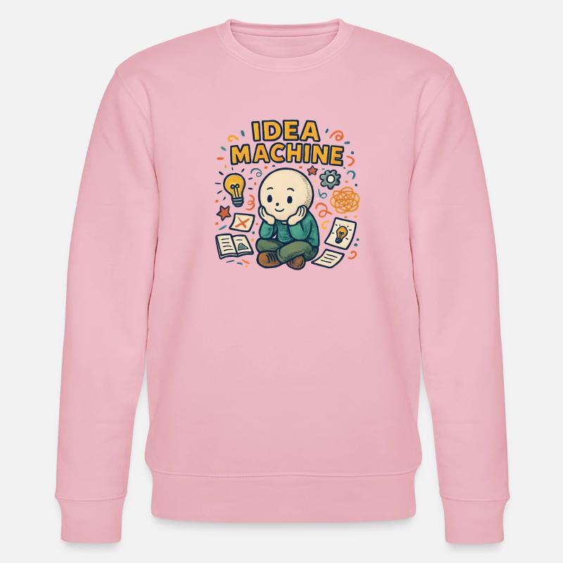 Dessin animé Machine à idées - Sweat bio CHANGER Stanley/Stella Unisexe - rose pâle