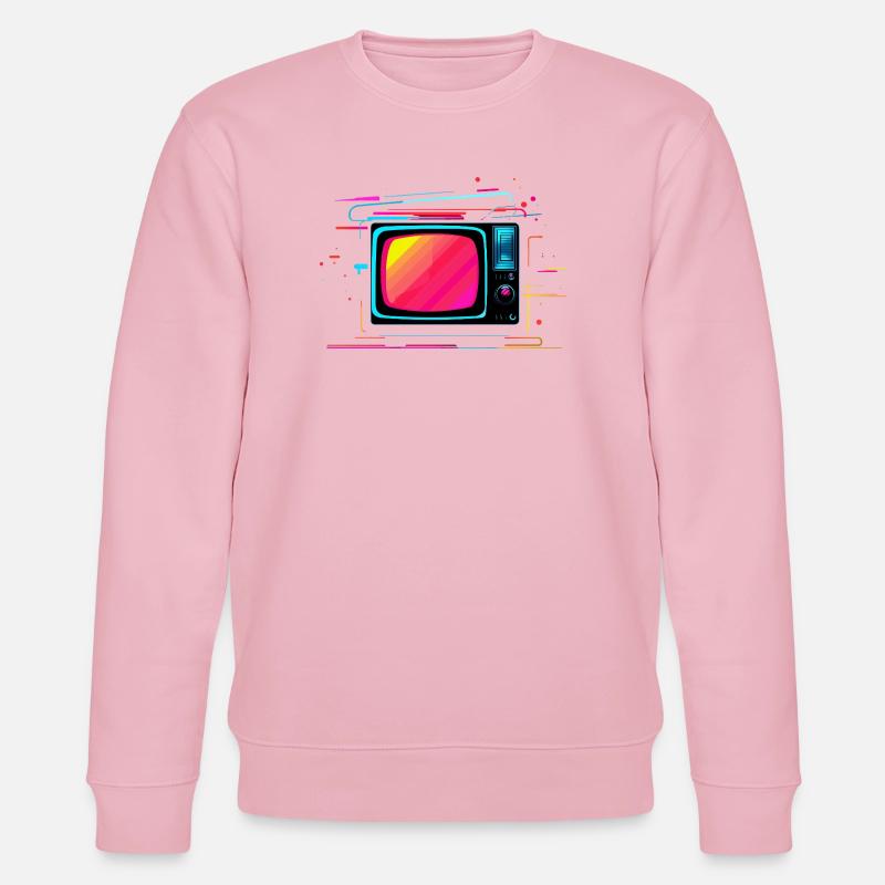 TV Synthwave - Sweat bio CHANGER Stanley/Stella Unisexe - rose pâle