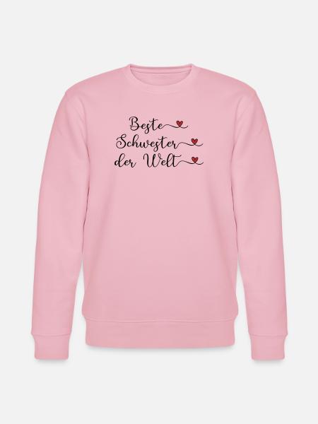 Beste Schwester der Welt - Stanley/Stella Unisex Bio-Sweatshirt CHANGER  - Hellrosa