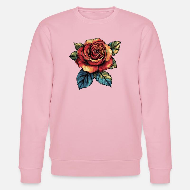 Fleur de rose - Sweat bio CHANGER Stanley/Stella Unisexe - rose pâle