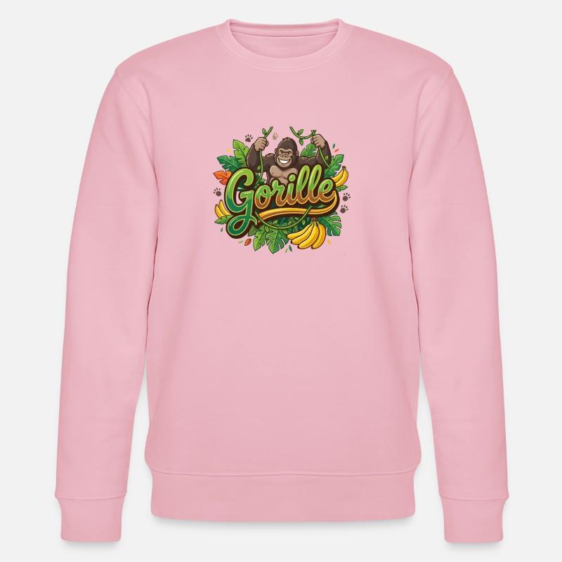 Gorilla - Stanley/Stella Unisex Bio-Sweatshirt CHANGER - Hellrosa
