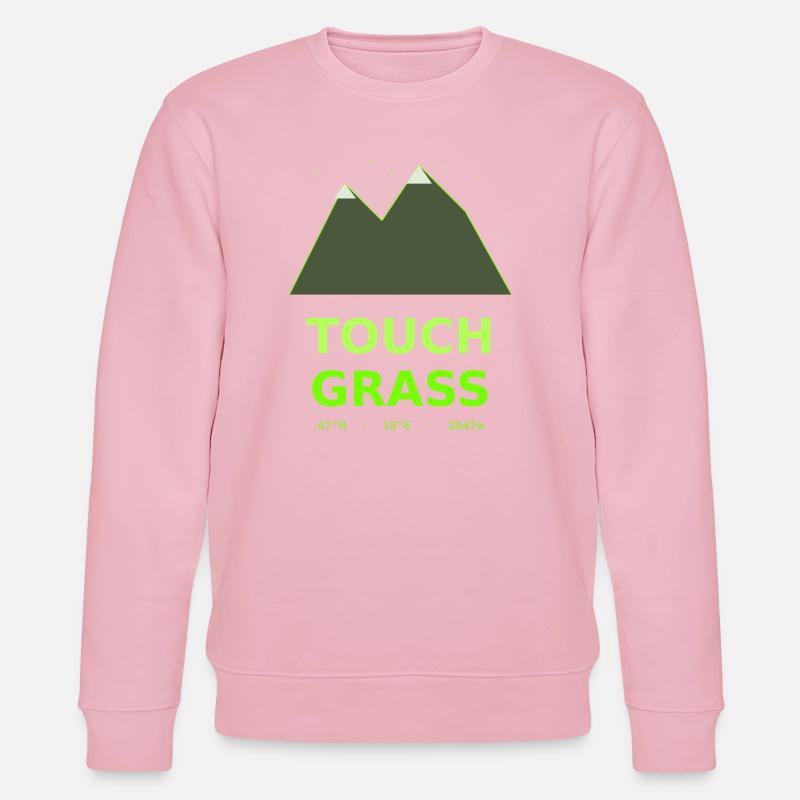 Neon Berge Touch Grass - Stanley/Stella Unisex Bio-Sweatshirt CHANGER  - Hellrosa